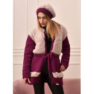 Strickjacke in Mauve-Pink Farbtöne