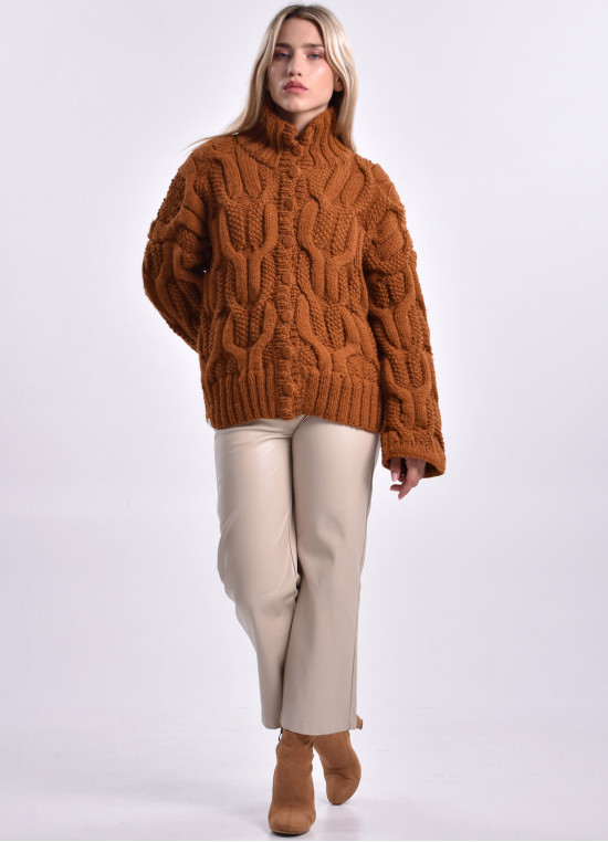 Geflochtene Strickjacke