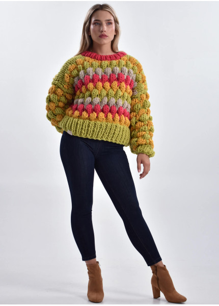 Buntes Pullover mit Bubbles