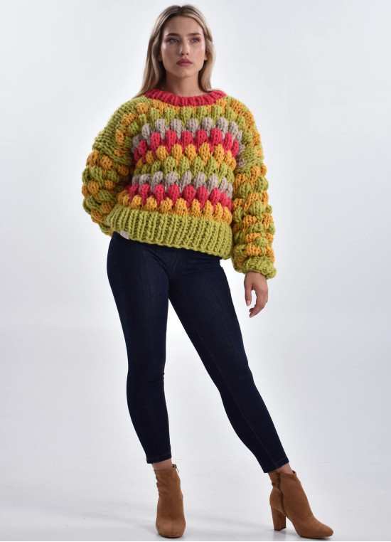 Buntes Pullover mit Bubbles