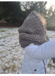 Gestrickte Kinder-Balaclava in Grau S