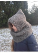 Gestrickte Kinder-Balaclava in Grau S