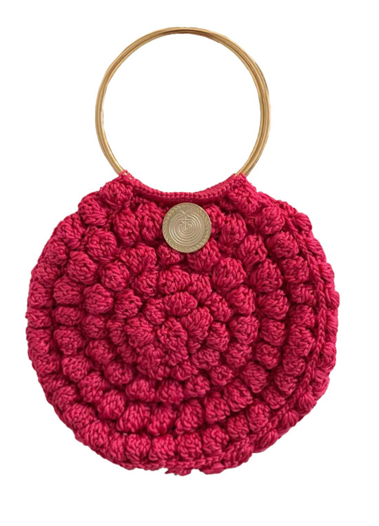  Gestrickte Makramee-Tasche Bubbles